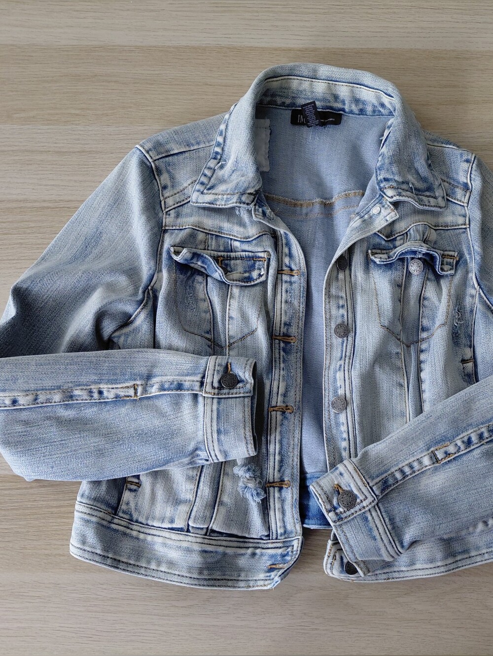 INC International Concepts Light Wash Denim Jacket